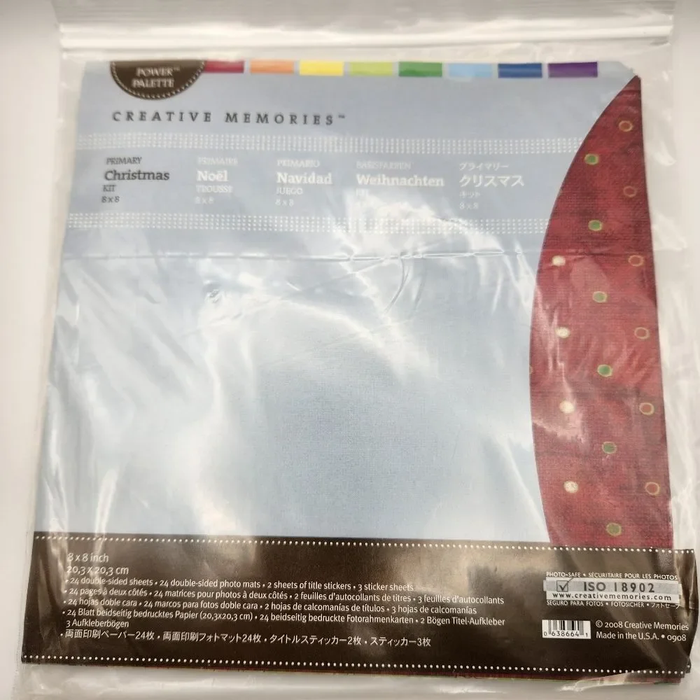 Creative Memories Power Palette Primary Christmas 8x8 Kit 2008 Scrapbooking